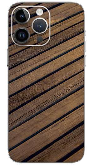 Brown wooden  floor pattern Mobile Skin Wrap