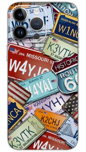 California License pattern Mobile Skin Wrap