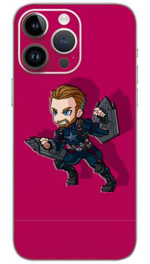 CAPTION AMERICA CARTOON  Mobile Skin Wrap