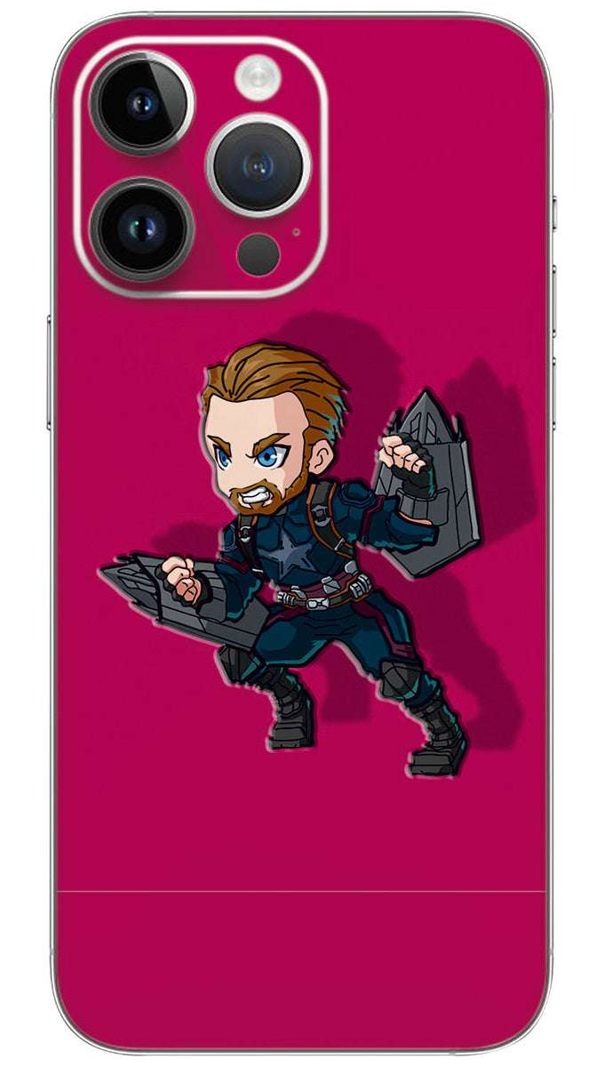 CAPTION AMERICA CARTOON  Mobile Skin Wrap