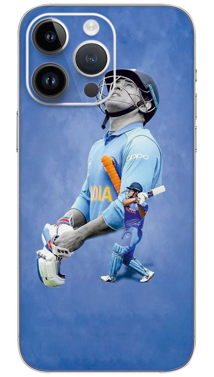 Caption cool m s dhoni  Mobile Skin Wrap