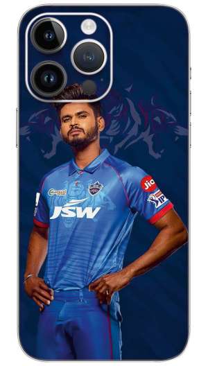 Caption of Delhi Capitals Mobile Skin Wrap