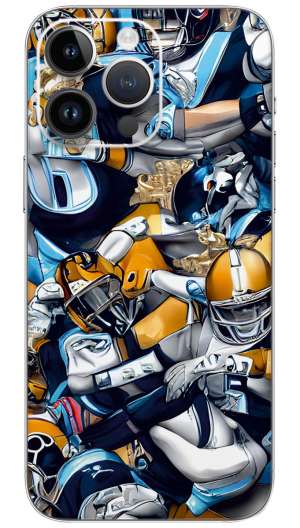 Carolina Panthers pattern Mobile Skin Wrap