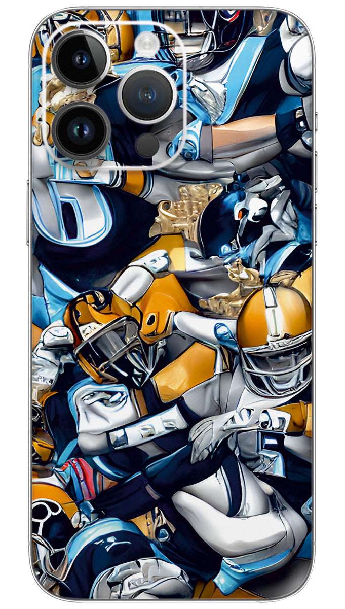 Carolina Panthers pattern Mobile Skin Wrap