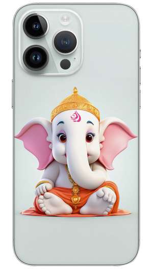 CARTOON LORD GANESH THEME Mobile Skin Wrap