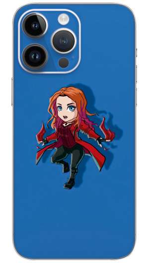 CARTOON Wanda Vision Chibbi Minimal Mobile Skin Wrap