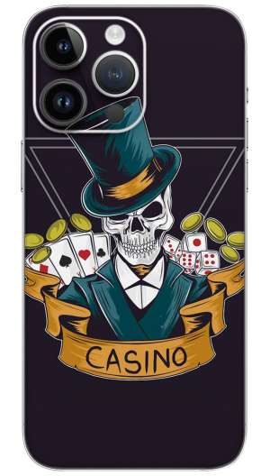 Casino skull Mobile Skin Wrap