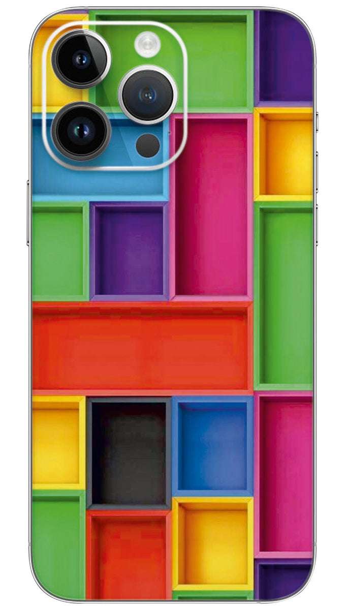 Color blocks pattern Mobile Skin Wrap