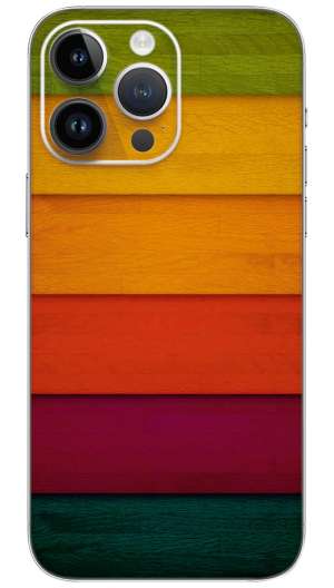 Colorful wood texture Mobile Skin Wrap