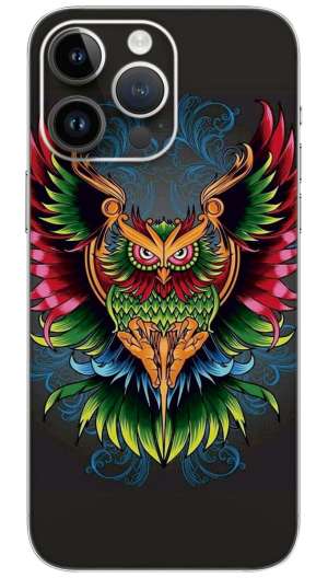 Colorfull owl Mobile Skin Wrap
