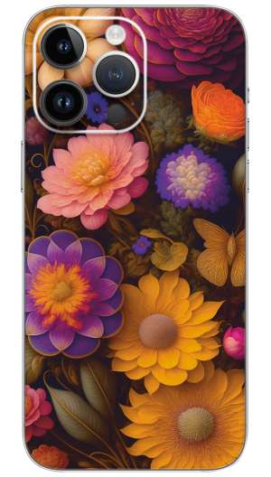COLORING FLOWER NUTURE Mobile Skin Wrap