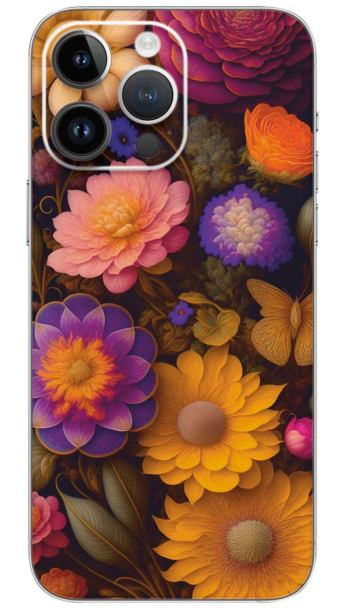 COLORING FLOWER NUTURE Mobile Skin Wrap