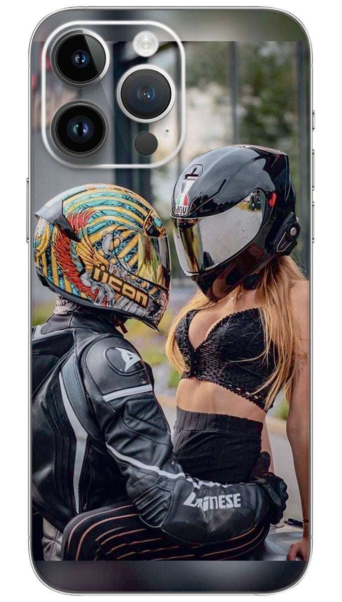COUPLE BIKE RIDER Mobile Skin Wrap