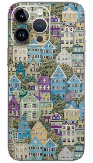Crazyify House pattern  Mobile Skin Wrap