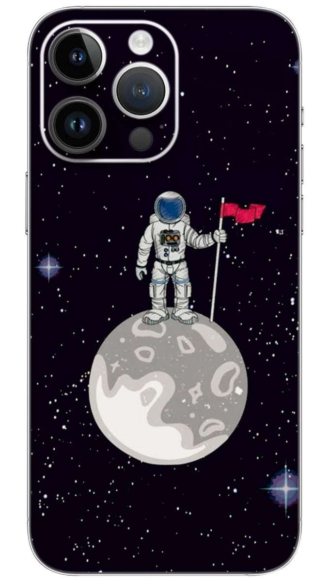 Cute astronaut lovely digital girl NATURE Mobile Skin Wrap