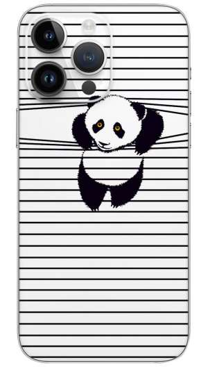 Cute panda Strpe cartoon  Mobile Skin Wrap