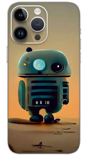 Cute robot  Mobile Skin Wrap