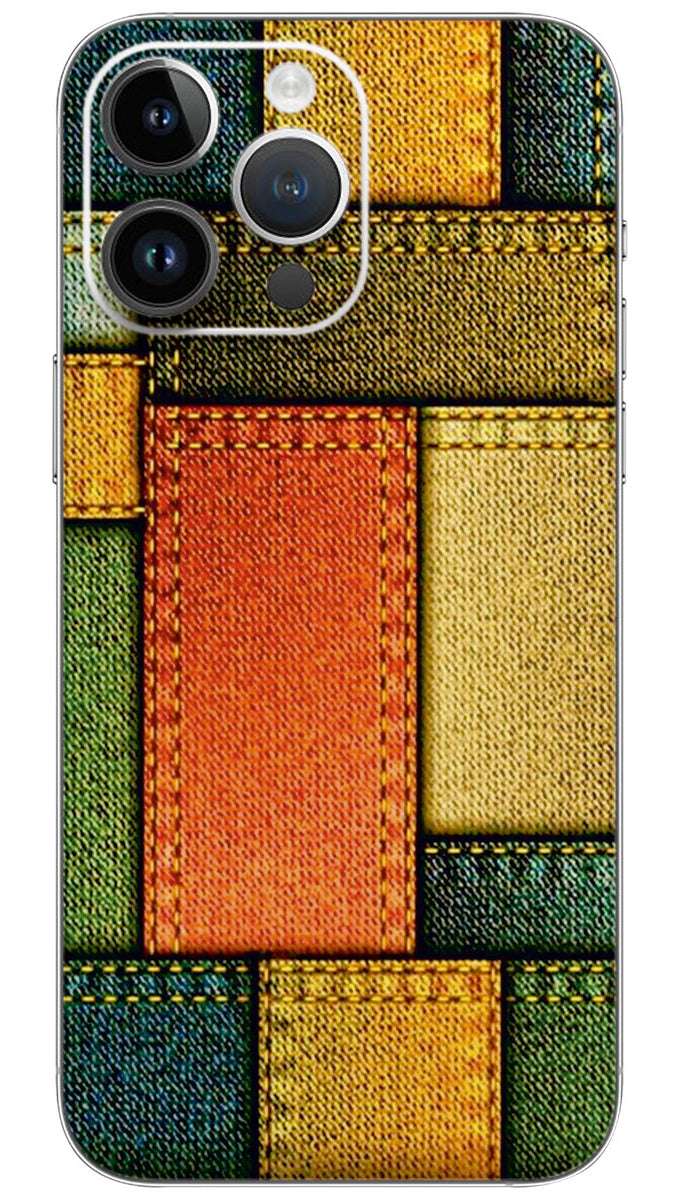 Denim fabric texture pattern Mobile Skin Wrap