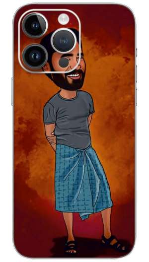 Dhanush Art pic cartoon Mobile Skin Wrap