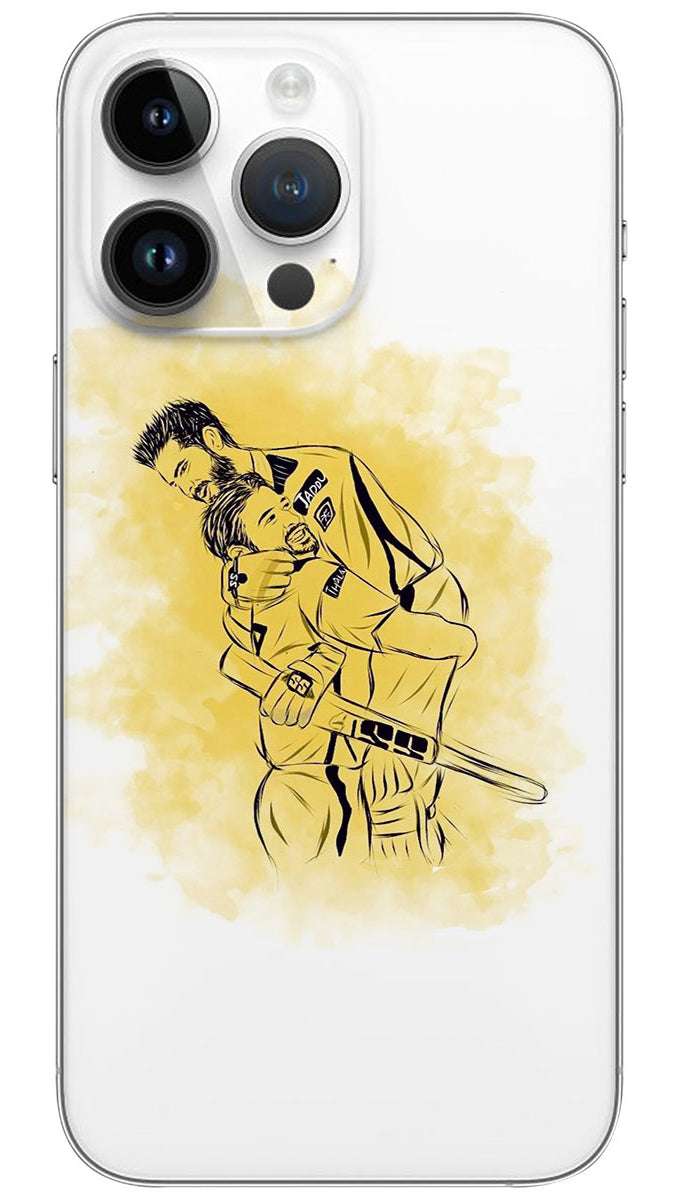 Dhoni and Jadeja Cricket Duo Art Mobile Skin Wrap