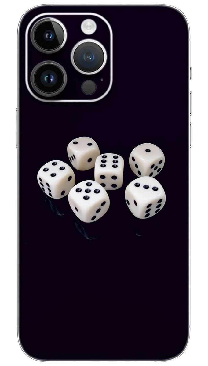 Dice Black Background Mobile Skin Wrap