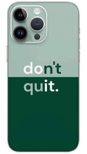 Don't quit quotes Mobile Skin Wrap