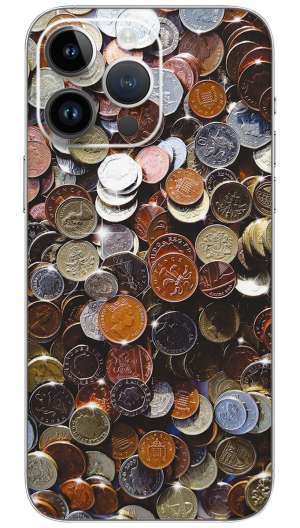 Euro coins Mobile Skin Wrap