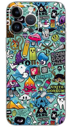 Fancy grafiti design pattern  Mobile Skin Wrap