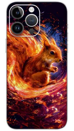 Fire squirrel phoenix Mobile Skin Wrap