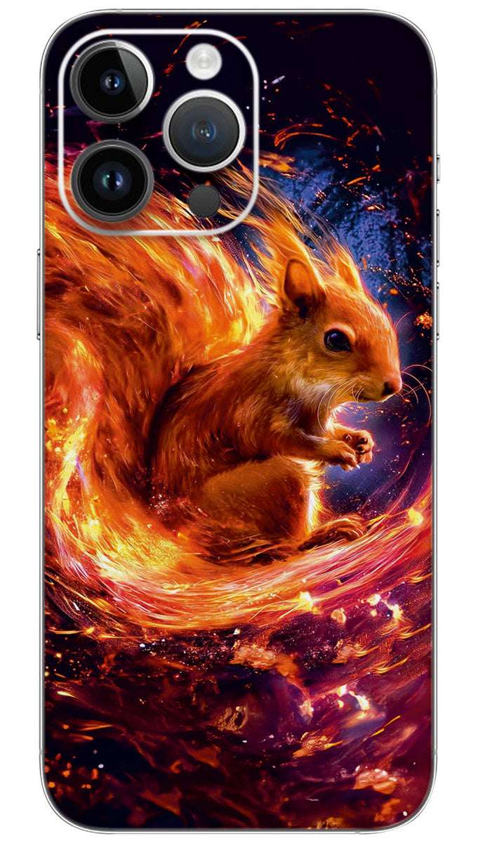 Fire squirrel phoenix Mobile Skin Wrap