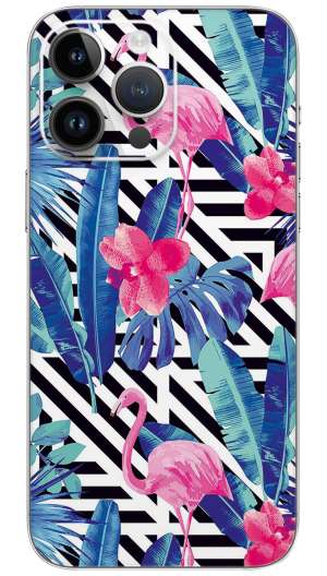 Flamingo tropical  pattern  Mobile Skin Wrap