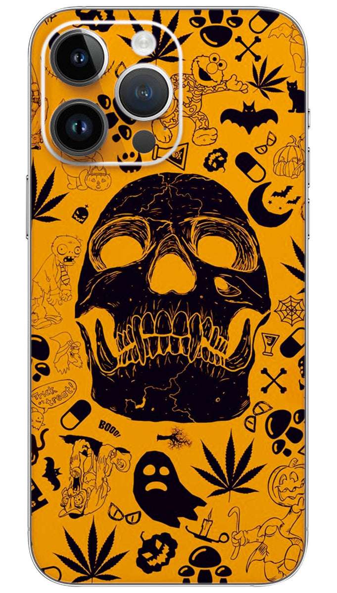 Funky Art skull  Mobile Skin Wrap