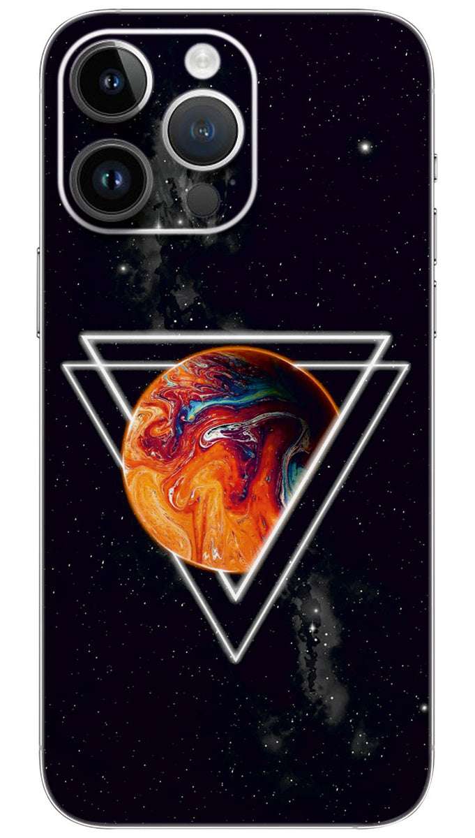Futuristic Triangle Planet Mobile Skin Wrap