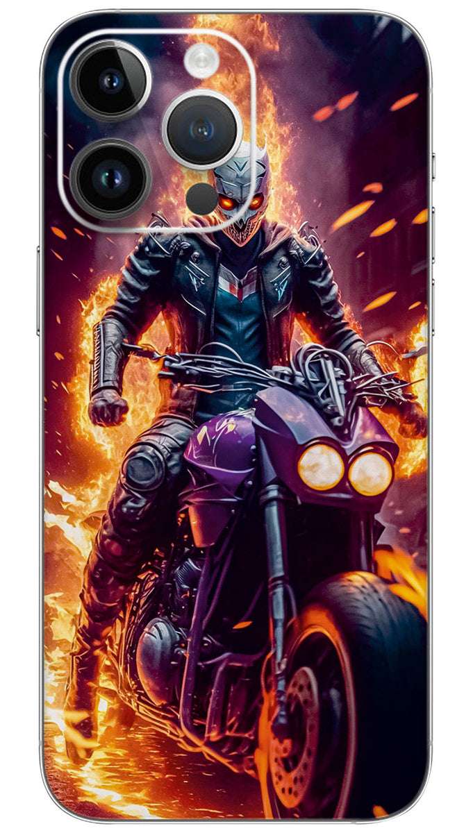 Ghost Rider bike Mobile Skin Wrap
