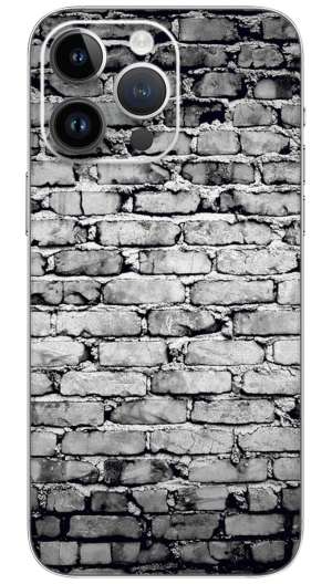 Grunge Old Gray Brick Texture Wall  Mobile Skin Wrap