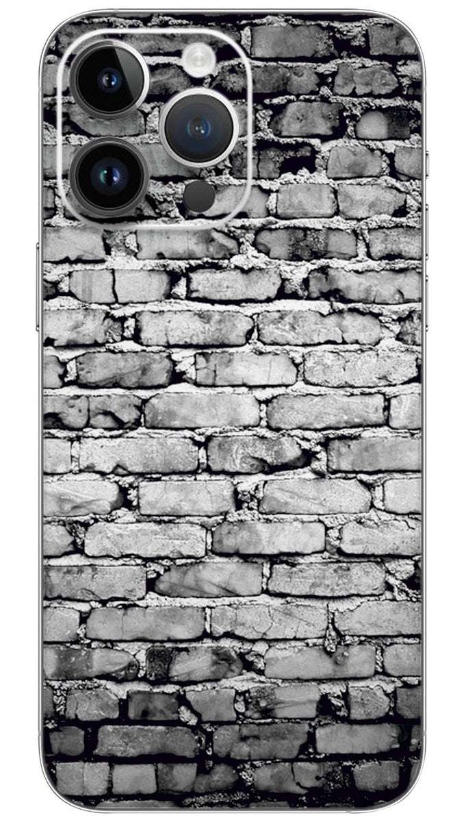 Grunge Old Gray Brick Texture Wall  Mobile Skin Wrap