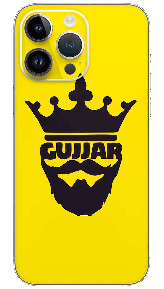 Gujjar with crown caste name Mobile Skin Wrap