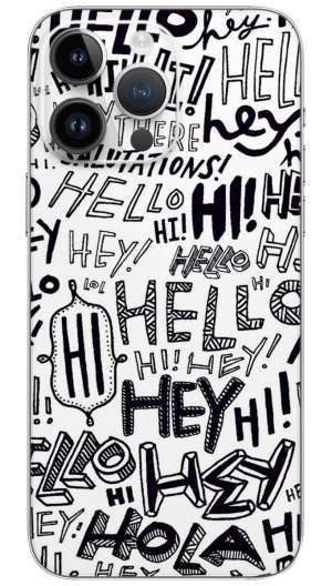 Hello in different language pattern Mobile Skin Wrap