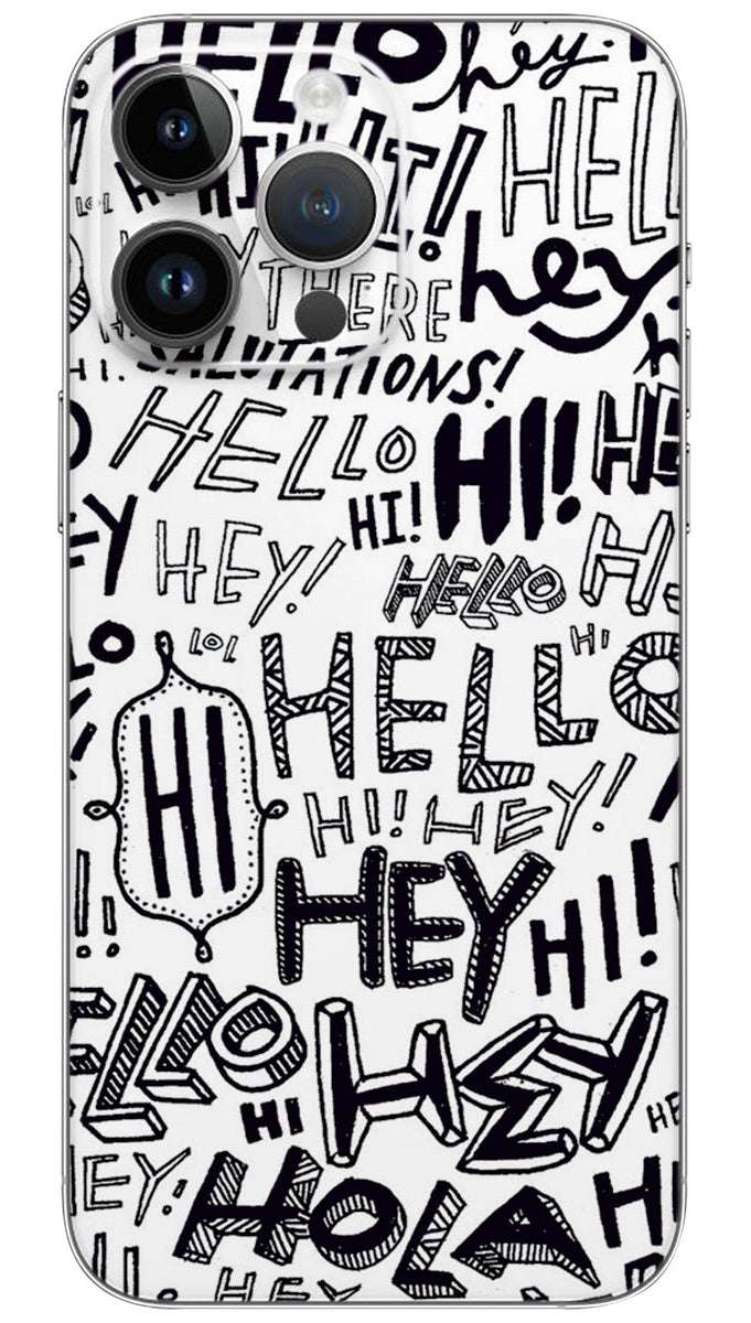 Hello in different language pattern Mobile Skin Wrap