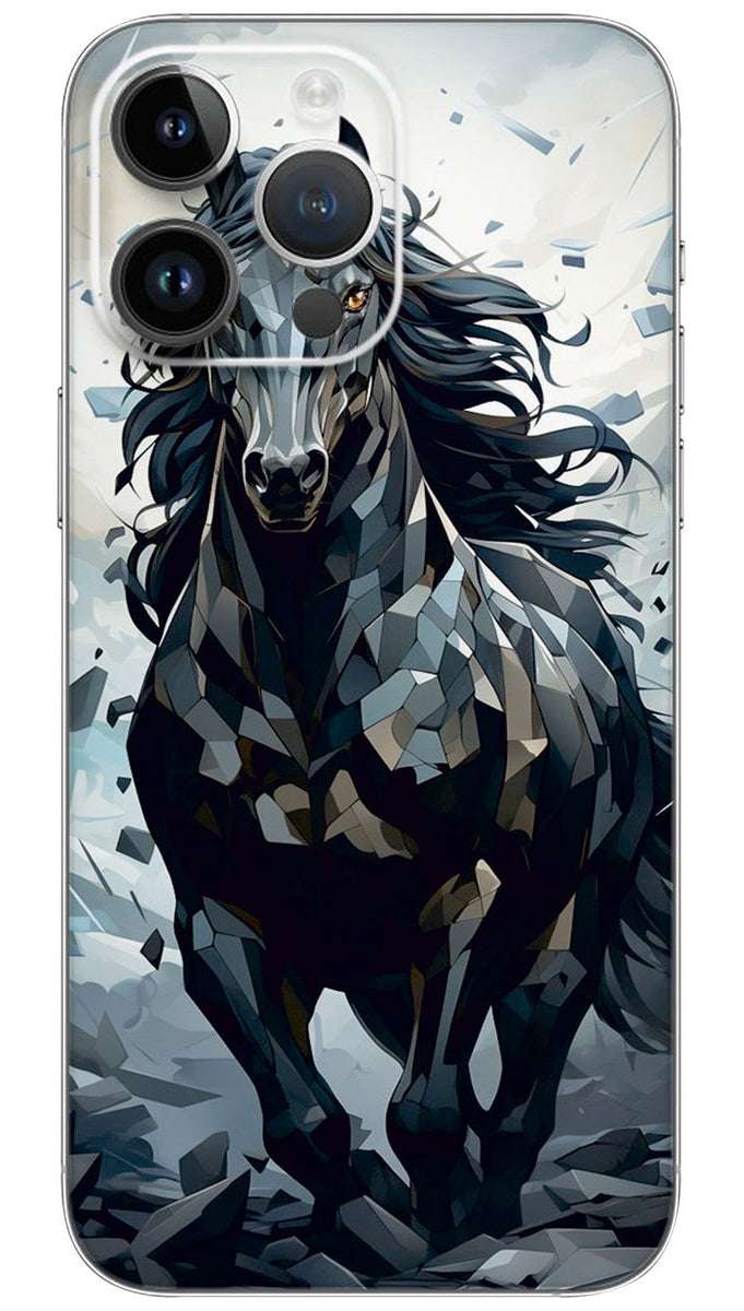 Horse cartoon art Mobile Skin Wrap