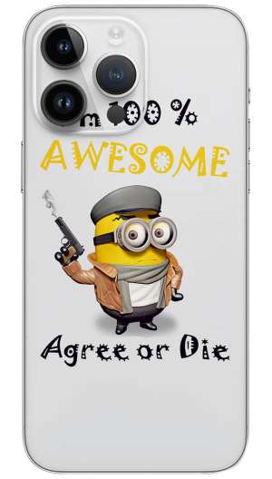 I'm 100% awesome with minions quotes Mobile Skin Wrap