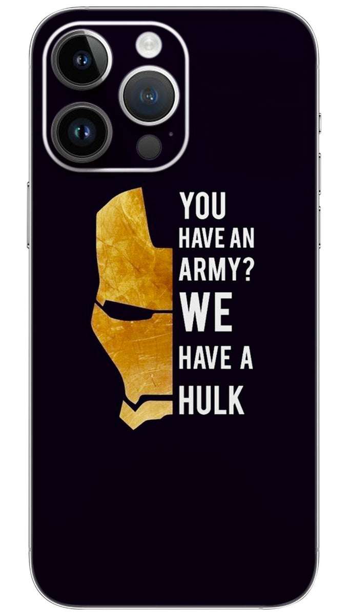 Iron man avengers quotes Mobile Skin Wrap