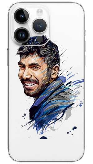 Jasprit Bumrah abstract image sport Mobile Skin Wrap