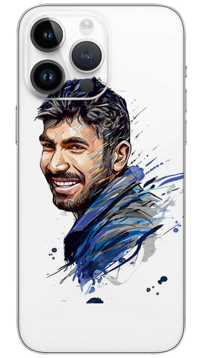 Jasprit Bumrah abstract image sport Mobile Skin Wrap