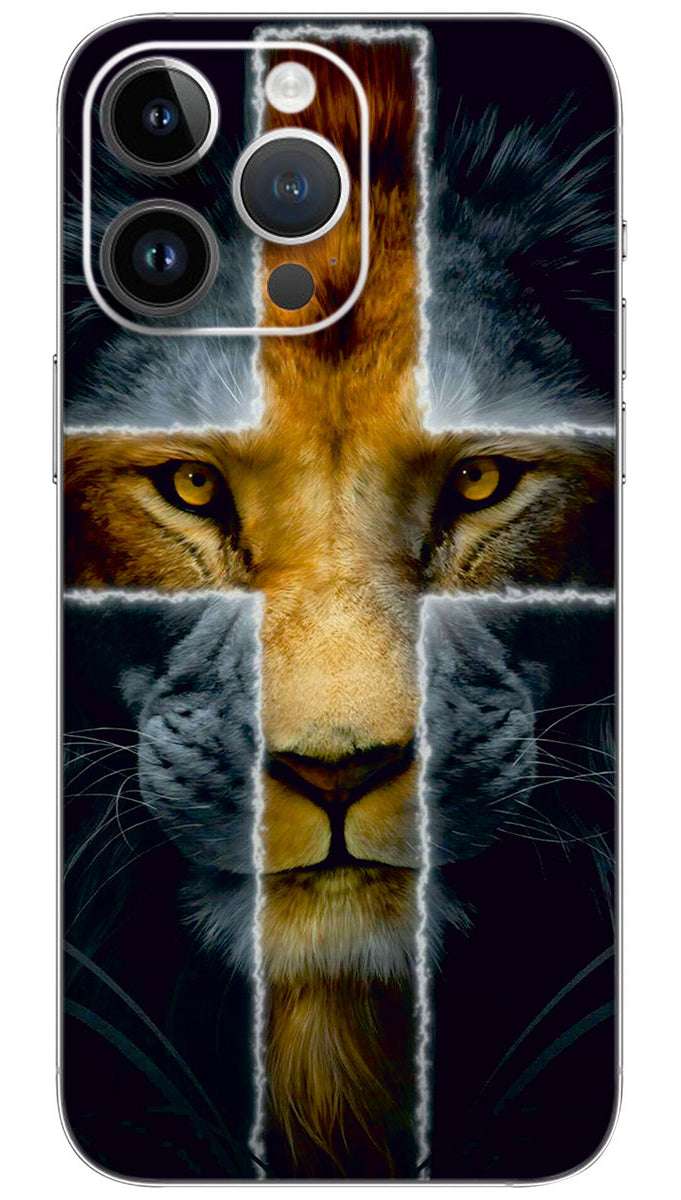 Jesus Is King With Lion Head Mobile Skin Wrap