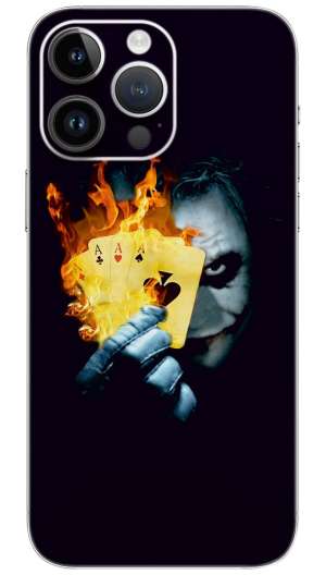 Joker with ace of spades game Mobile Skin Wrap
