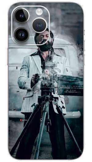 Kgf gunfire yash Mobile Skin Wrap