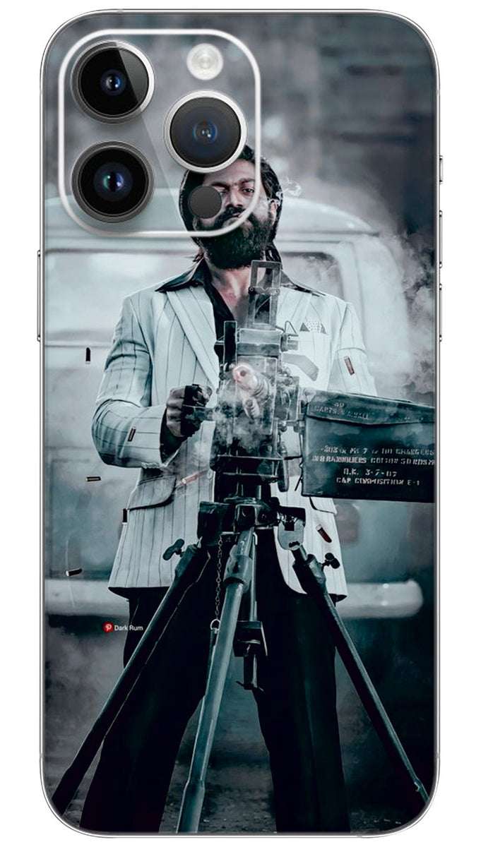 Kgf gunfire yash Mobile Skin Wrap