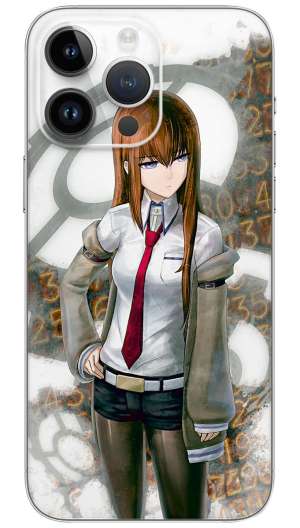 Kurisu Makise Steins Mobile Skin Wrap