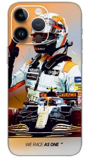 Lando Norris Triple Crown  Race F1 Mobile Skin Wrap